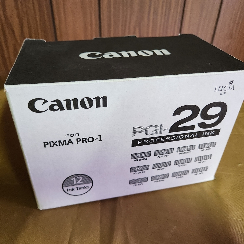 Canon Genuine Ink Tanks for PIXMA PRO-1 PGI-29- bundle of 12 inks